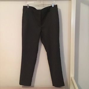 Gray Polka Dot Pants Size 12 Brand Loft